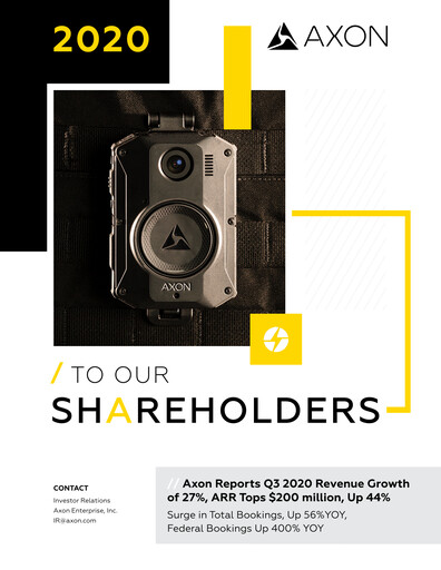 Vorschaubild Axon Enterprise
 Quartalsbericht 2020-q3