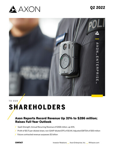 Vorschaubild Axon Enterprise
 Quartalsbericht 2022-q2