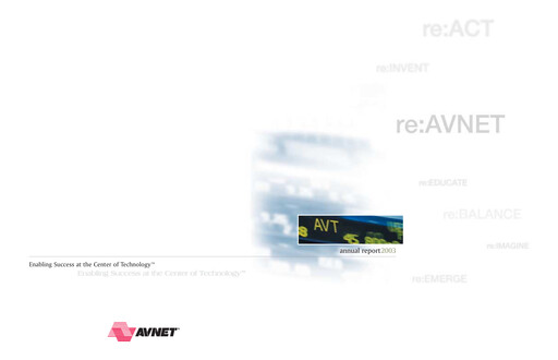 Thumbnail Avnet Annual Report 2003