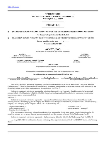 Thumbnail Avnet Quarterly Report 2026-q3