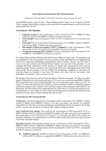 Thumbnail Yatsen Holding Quarterly Report 2021-q2