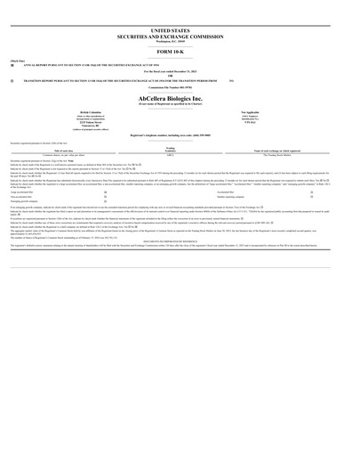 Miniature AbCellera
 Rapport annuel 2023