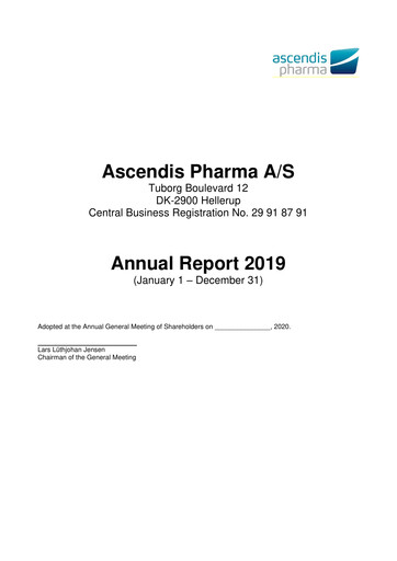 Thumbnail Ascendis Pharma
 Annual Report 2019
