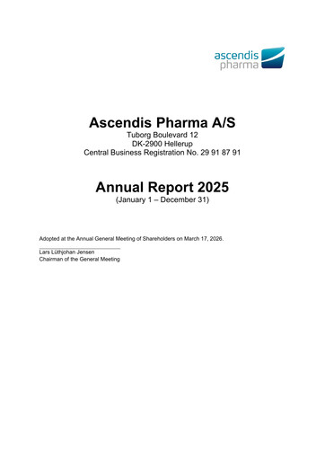 Thumbnail Ascendis Pharma
 Annual Report 2025
