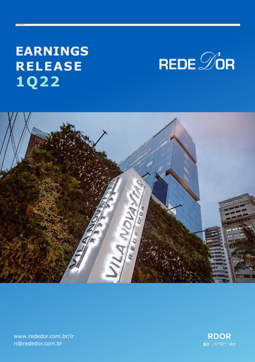 Vorschaubild Rede D'Or Sao Luiz
 Quartalsbericht 2022-q1