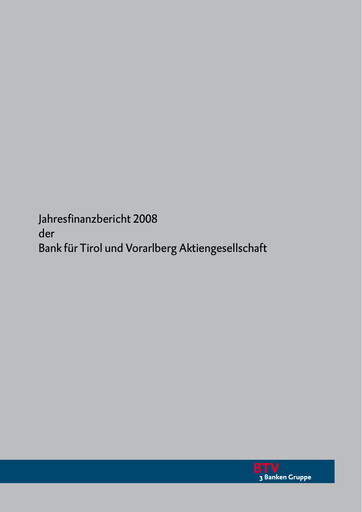 Thumbnail Bank für Tirol und Vorarlberg Financial Report 2008