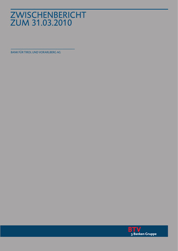 Thumbnail Bank für Tirol und Vorarlberg Quarterly Report 2010-q1