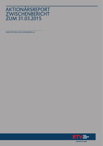 Thumbnail Bank für Tirol und Vorarlberg Quarterly Report 2015-q1