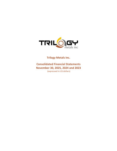 Thumbnail Trilogy Metals
 Financial Statement fy2025