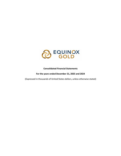 Thumbnail Equinox Gold
 Financial Statement 2025
