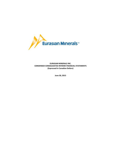 Thumbnail EMX Royalty
 Quarterly Report 2015-q2