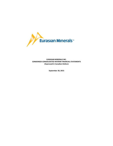 Thumbnail EMX Royalty
 Quarterly Report 2015-q3