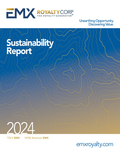 Thumbnail EMX Royalty
 Sustainability Report 2024