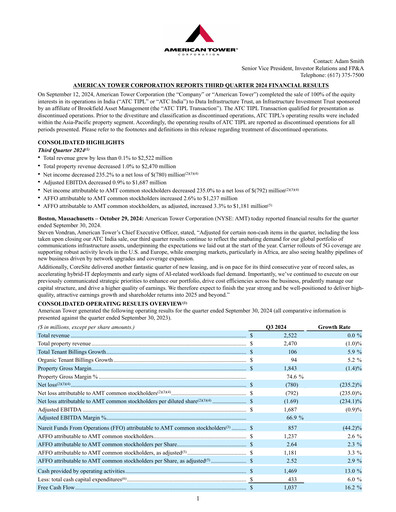 Thumbnail American Tower Quarterly Report 2024-q3