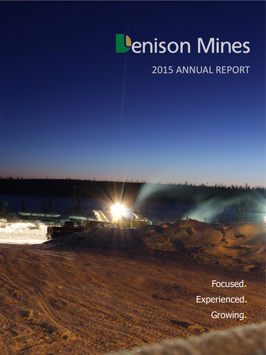 Thumbnail Denison Mines
 Annual Report 2015