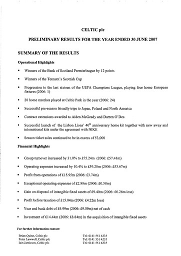Thumbnail Celtic Annual Report fy2007