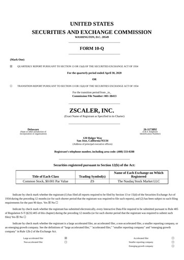 Thumbnail Zscaler Quarterly Report 2020-q3
