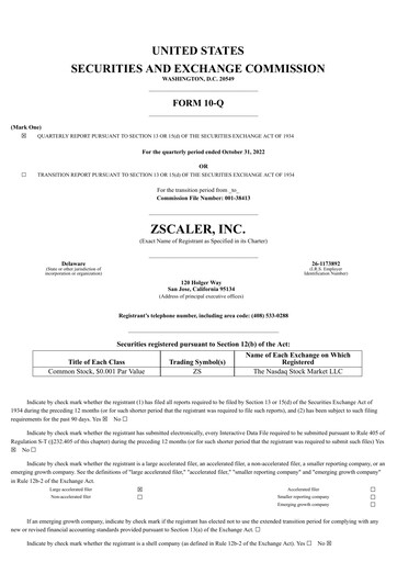 Thumbnail Zscaler Quarterly Report 2023-q1