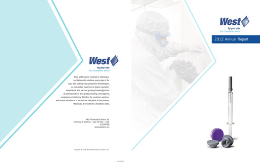 Vorschaubild West Pharmaceutical Services Jahresbericht 2012