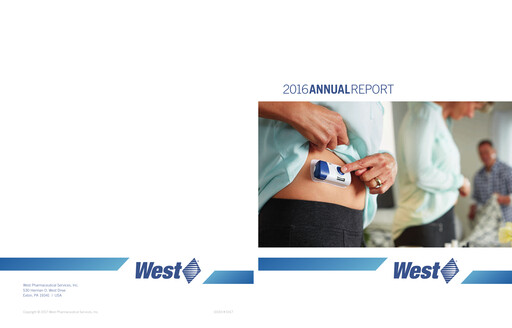 Thumbnail West Pharmaceutical Services Annual Report 2016