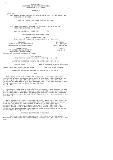 Thumbnail WESCO International
 Annual Report 1999