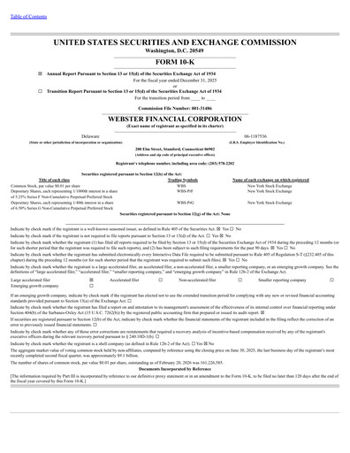 Thumbnail Webster Financial Annual Report 2025