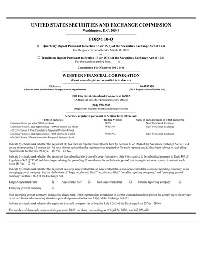 Thumbnail Webster Financial Quarterly Report 2026-q1