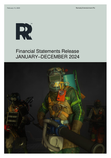 Vorschaubild Remedy Entertainment Finanzbericht 2024