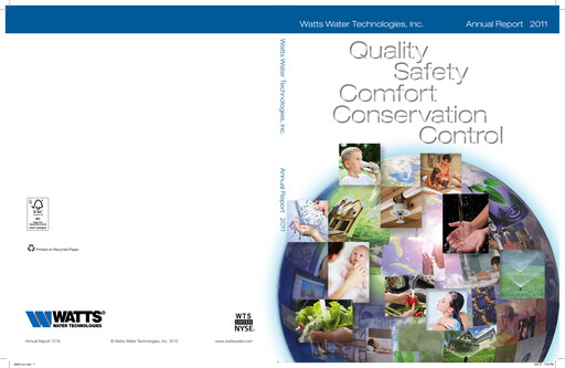Thumbnail Watts Water Technologies
 Annual Report 2011