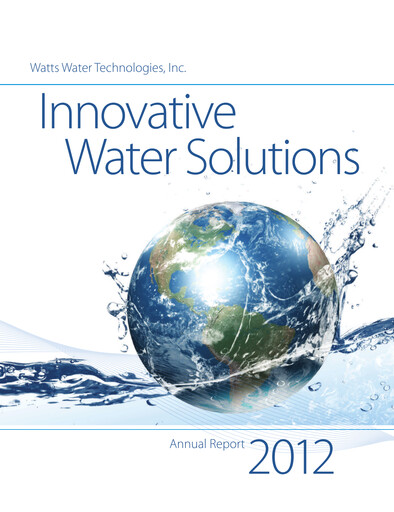 Thumbnail Watts Water Technologies
 Annual Report 2012