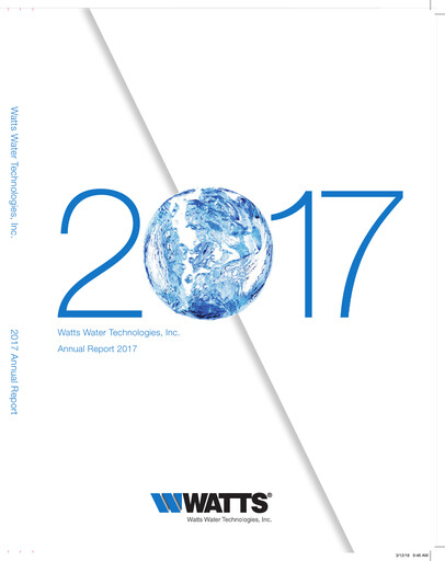 Thumbnail Watts Water Technologies
 Annual Report 2017