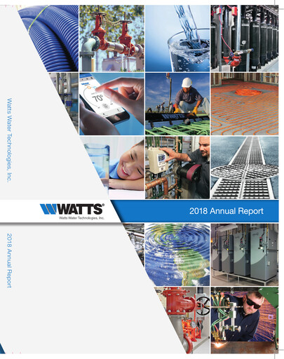 Thumbnail Watts Water Technologies
 Annual Report 2018