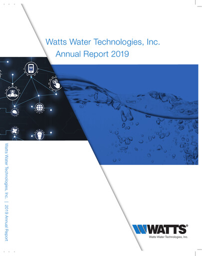 Thumbnail Watts Water Technologies
 Annual Report 2019