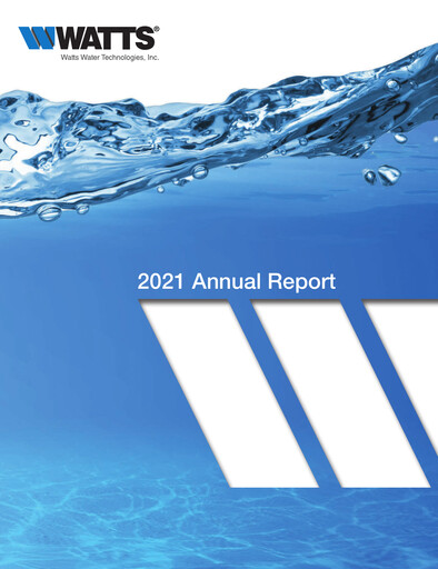 Thumbnail Watts Water Technologies
 Annual Report 2021