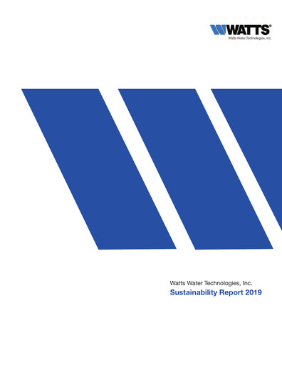 Thumbnail Watts Water Technologies
 Sustainability Report 2019