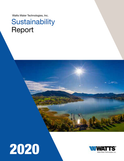 Thumbnail Watts Water Technologies
 Sustainability Report 2020