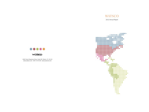 Thumbnail Watsco
 Annual Report 2012