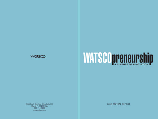 Thumbnail Watsco
 Annual Report 2018