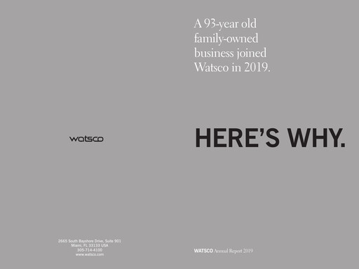 Thumbnail Watsco
 Annual Report 2019