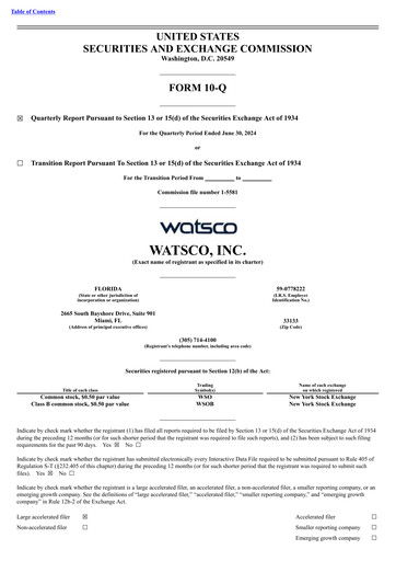 Thumbnail Watsco
 Quarterly Report 2024-q2