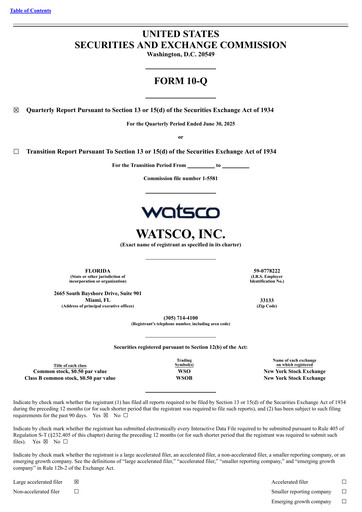 Thumbnail Watsco
 Quarterly Report 2025-q2