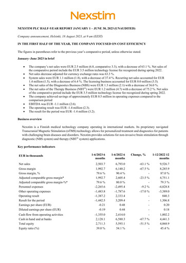 Miniature Nexstim Rapport semestriel 2023-h1