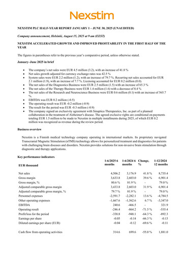 Miniature Nexstim Rapport semestriel 2025-h1