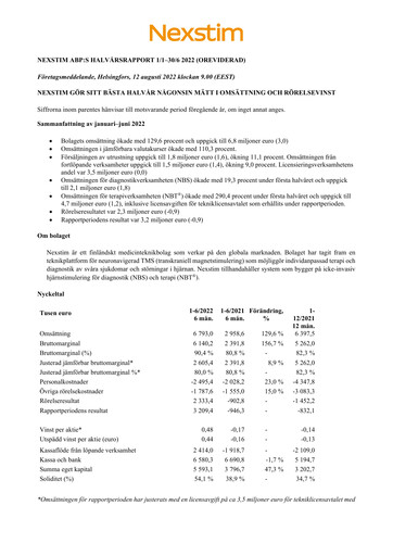 Thumbnail Nexstim Half-year Report 2022-h1
