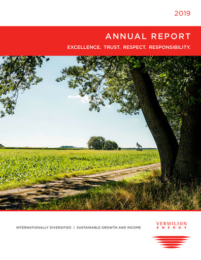 Thumbnail Vermilion Energy
 Annual Report 2019