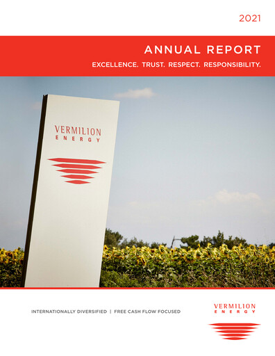 Thumbnail Vermilion Energy
 Annual Report 2021