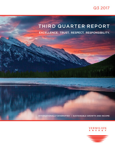 Thumbnail Vermilion Energy
 Quarterly Report 2017-q3