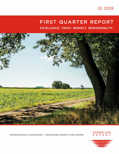 Thumbnail Vermilion Energy
 Quarterly Report 2019-q1