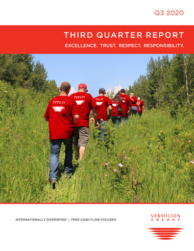 Thumbnail Vermilion Energy
 Quarterly Report 2020-q3
