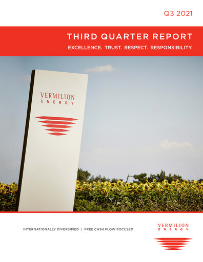 Thumbnail Vermilion Energy
 Quarterly Report 2021-q3